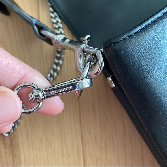 AllSaints Black Zep Box Bag NWOT - Picture 16 of 16